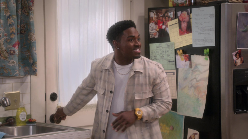 Casio G-Shock Yellow Watch in The Upshaws S03E02 
