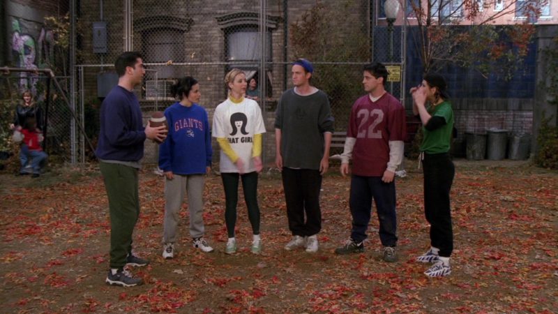 Nike Sneakers Worn by Matthew Perry (Chandler Bing), Jennifer Aniston (Rachel Green), Courteney Cox (Monica Geller), David Schwimmer (Ross Geller) and Matt LeBlanc (Joey Tribbiani) in Friends Season 3 Episode 9 