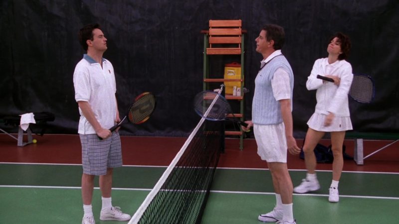 Nike Shirt, Sneakers and Prince Racket Used by Matthew Perry as Chandler Bing in Friends Season 5 Episode 12 