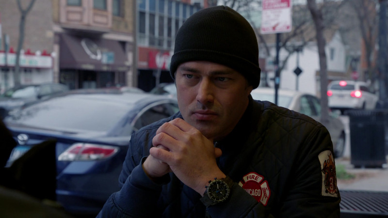 Tissot T-Sport PRS 516 Chronograph Rubber Men’s Watch of Taylor Kinney as Lieutenant Kelly Severide in Chicago Fire S09E04 “Funny What Things Remind Us” (2021)