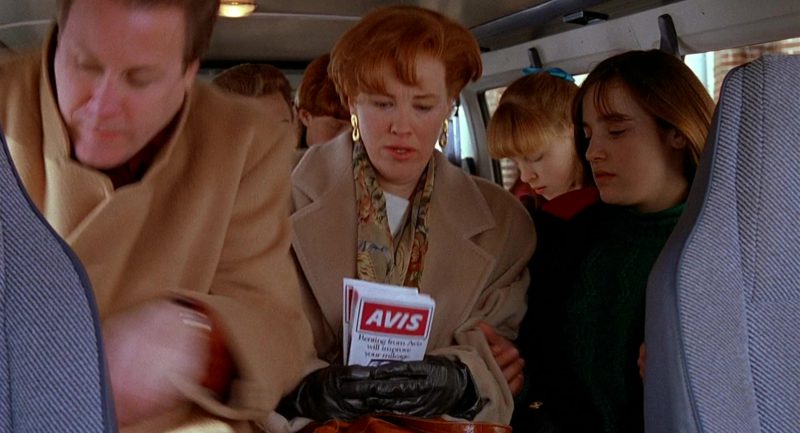 Avis Rent a Car Brochure Held by Catherine O'Hara (Kate McCallister) in Home Alone 2: Lost in New York (1992)