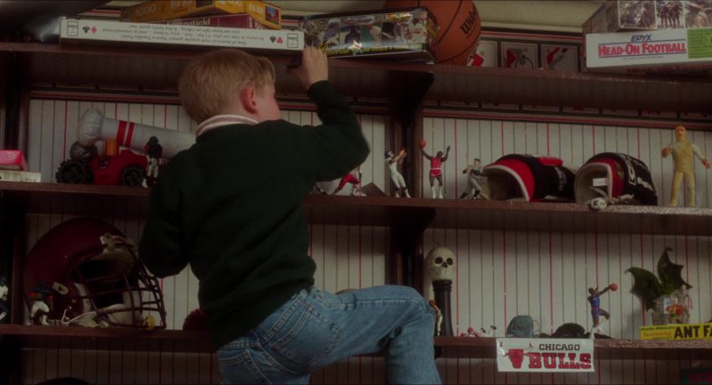 Wilson Basketball, Chicago Bulls Sticker and Epyx Head-On Football Board Game in Home Alone (1990)