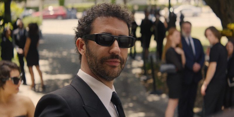 Prada PR 20WS (SPR 20W) rectangular acetate sunglasses in I Love LA S01E06 “Game Night” (2025)