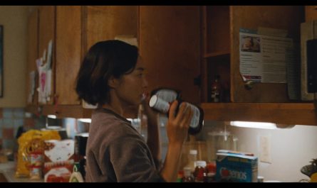 Kitchen scene with Cheetos and Cheerios